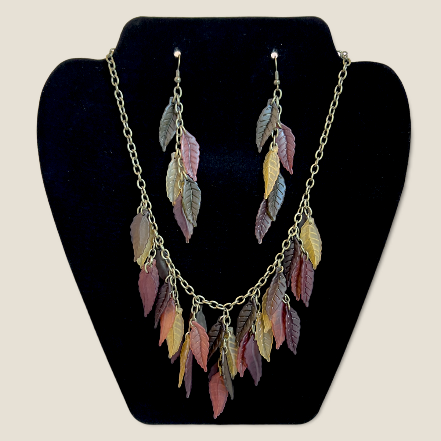 Leaf Earring and Necklace Set